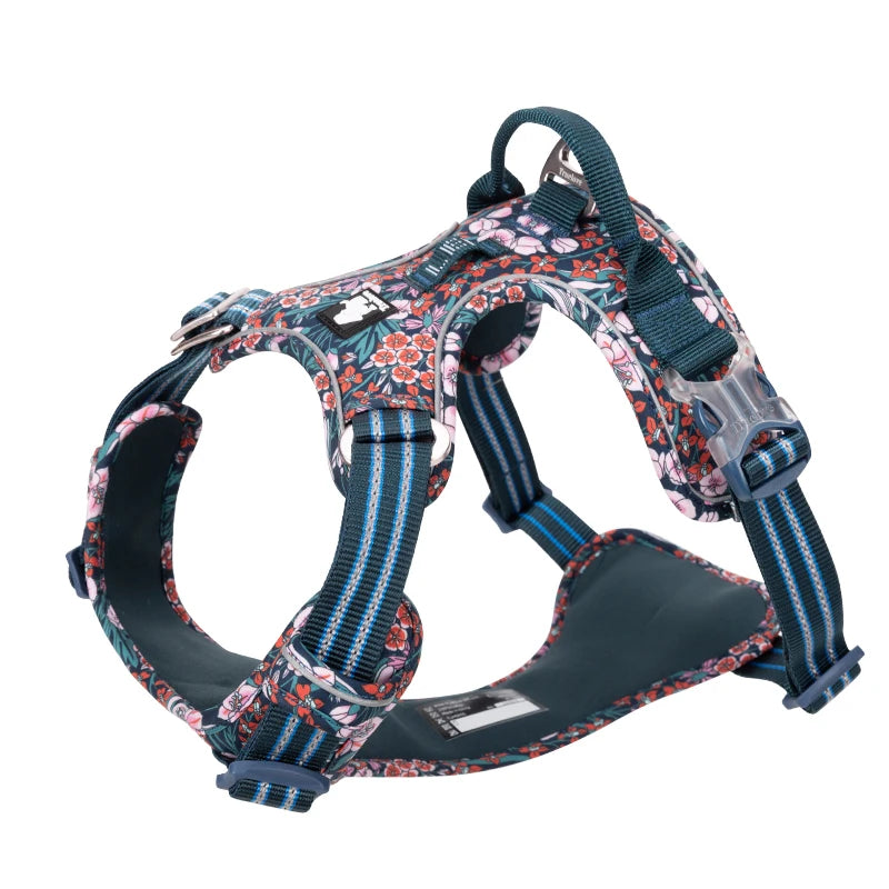 OEM Custom Logo Fashion Personalized Wholesale Manufacturers Luxury No Pull Adjustable Breathable Durable Soft Pet Dog Harness