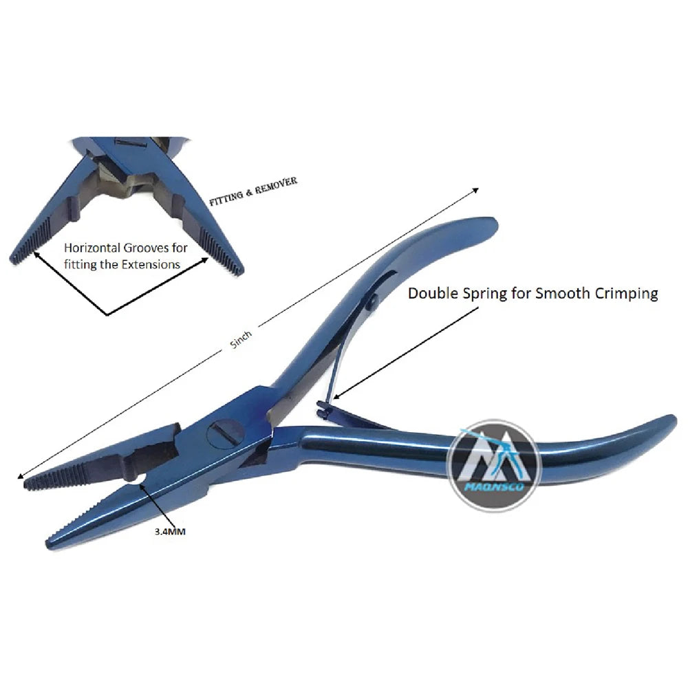 Professional Hair Extension Pliers | Stainless Steel Tool for Micro Ring & Bead Installation