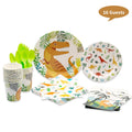 Dinosaur Themed Paper Plate Paper Cup Set Children's Birthday Party Tableware Birthday Party Supplies Decoration Set