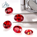 Holycome Wholesale Synthetic Loose Gemstone Oval Cut Ruby Gemstone Stone Red Ruby for Fashion Jewelry MegaBDM