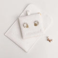 PUPPYSEW White  Microfiber Jewelry Bag Snap Button Pouch  Velvet Jewelry Packaging Bag With Insert Pad