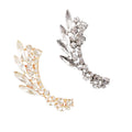 Fashion Angel Wings Ear Clips Earrings Jewelry Women Personality Multi Layer Rhinestone High End Shiny Stainless Steel Earrings