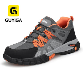 GUYISA Sports Series Insulation 10kv Men's Work Shoes European Standard Fiberglass Toe Microfiber Upper Safety Shoes