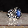 Men's Classic 925 Sterling Silver Bezel Setting Zircon Ring Wedding & Party Jewelry Turkish Made