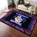 Modern Design Indoor Area Rug Low Pile Floral Pattern Non-Slip Washable Doormat for Kitchen Entryway Gaming Room Small Size