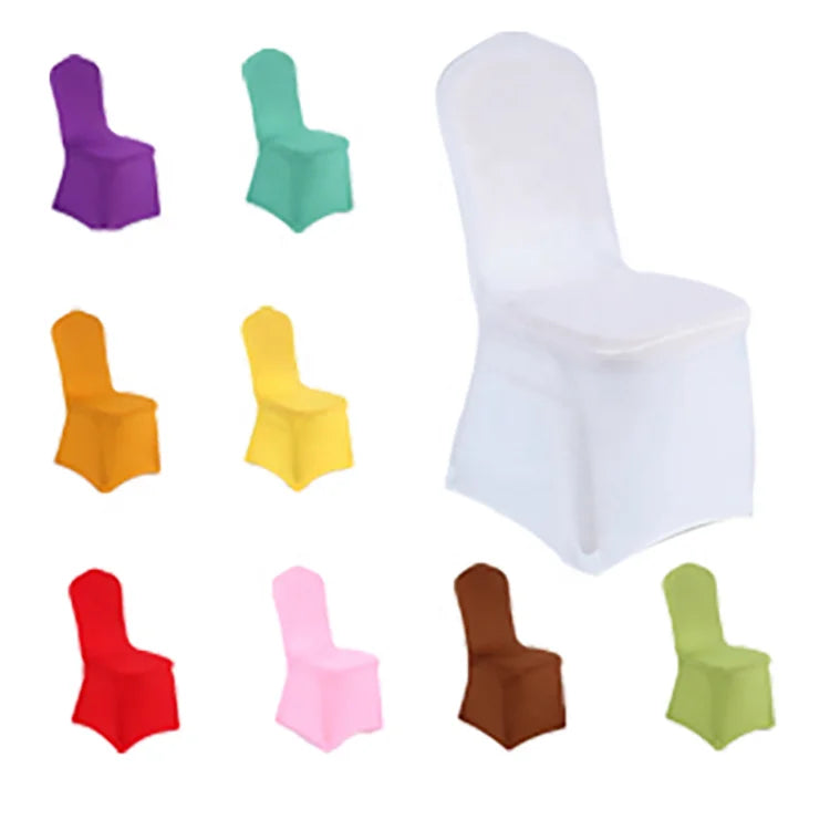 Chair Covers for Events Spandex Wedding Banquet Stretch Elastic White Slipcovers Chair Covers for Wedding