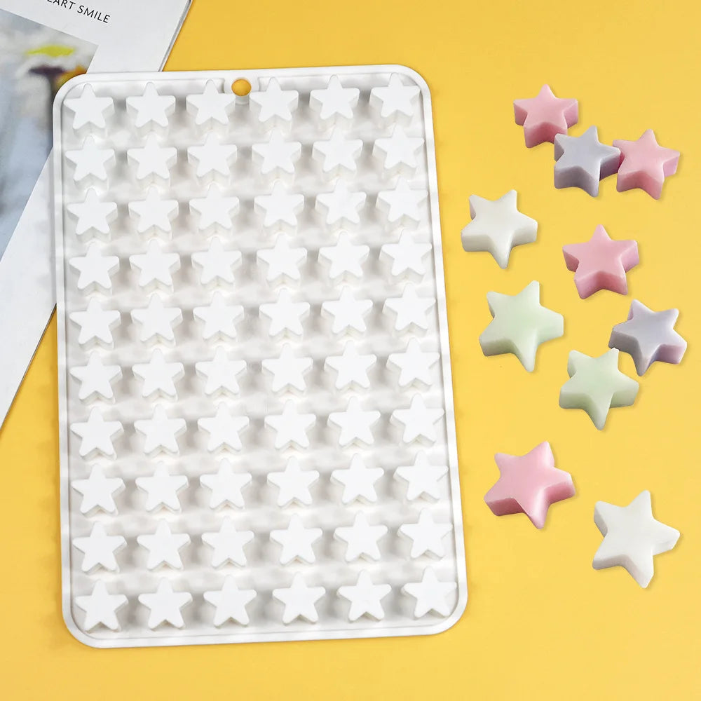60 Cavity Mini Star Silicone Mousse Mould Pudding Baking Pan DIY Chocolate Mold Cake Decorating Tools Kitchen Bakeware
