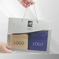 100% Cotton Customized logo Luxury Wedding Door Gift Bath Towel Set with Gift Box