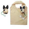 Customized Logo Creative Cartoon Puppy Dog Design Reusable Folding Portable Silk-screen Printed Polyester Shopping Bag