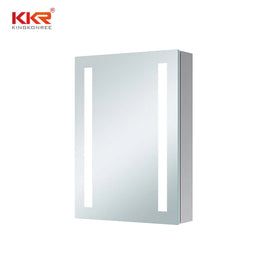 LED Smart Illuminated Modern MDF Medicine Mirror Cabinet Wall Mounted Vanity Mirror for Hotel Use