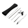 4-Piece Stainless Steel Reusable Cutlery Set for Everyday Utensils Use