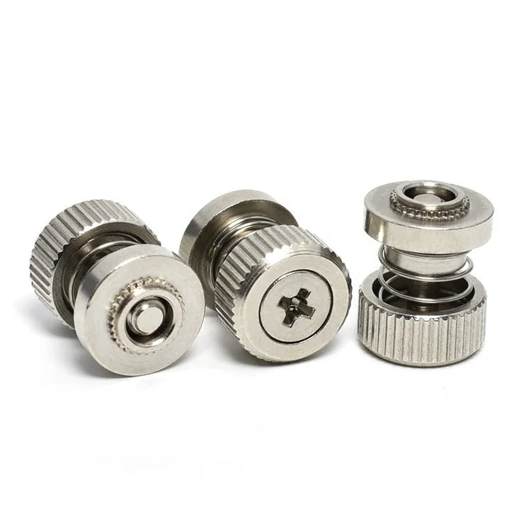 Iron Nickel Plated M3 M3.5 M4 M5 Fasteners Pressure Riveting Anti-Loose Stainless Steel Spring Captive Panel Screws for