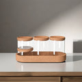 Customizable 4 Pcs Glass Jar Set Kitchen Storage Container with Lid for Food & Tea Tableware Bottle-Shaped Logo Technics