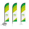 Fast Delivery Custom 2.3x9.5 FT Customized Size Double Sided Polyester Beach Feather Banner Advertising Flag for Outdoor Use MegaBDM