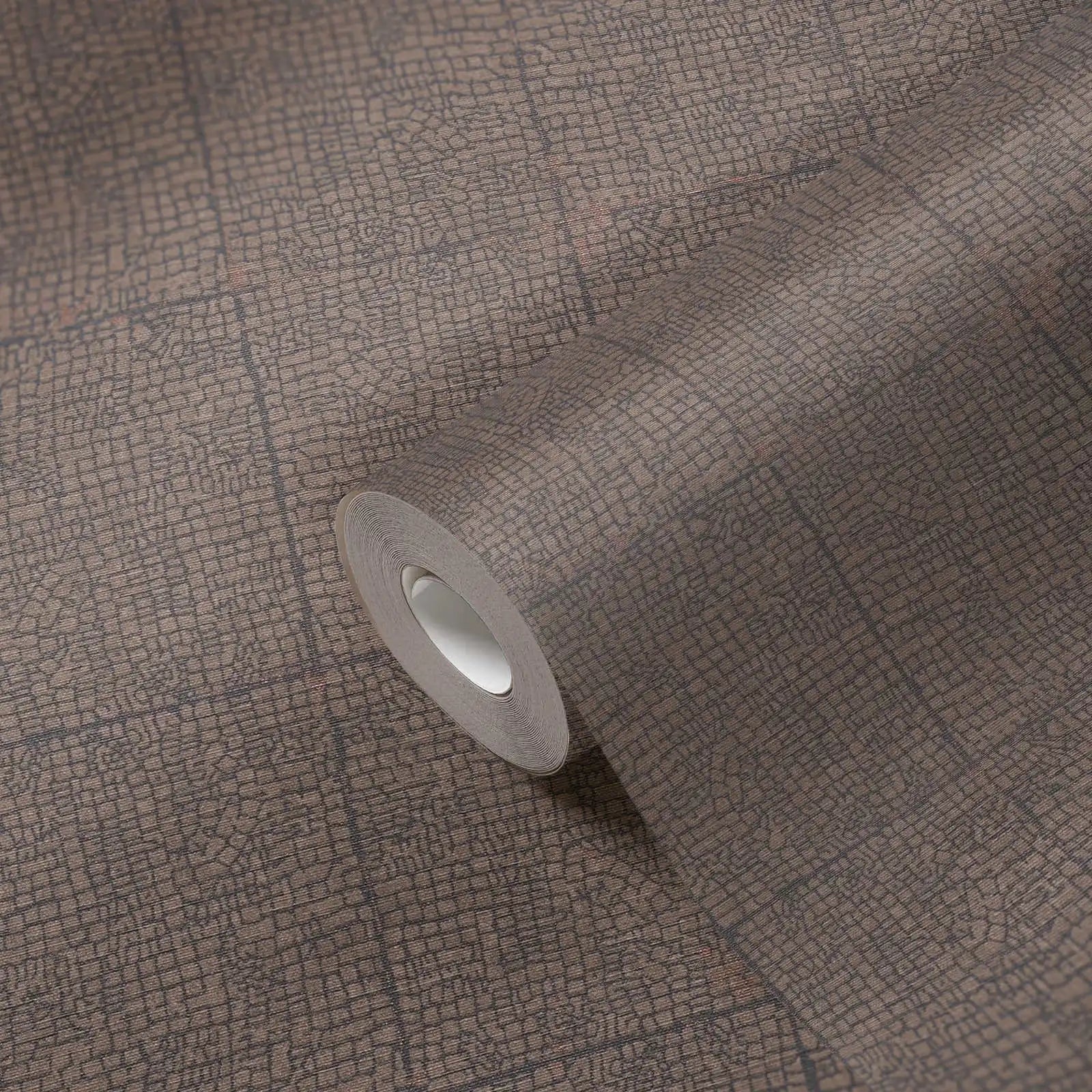 Made Germany Modern Geometric Brown Grey Non Woven Vinyl Wallpaper Rolls Abrasion Light Resistant for Living Kitchen Bathroom
