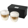 Set of 2 'Wedding' Glass Coffee Cups