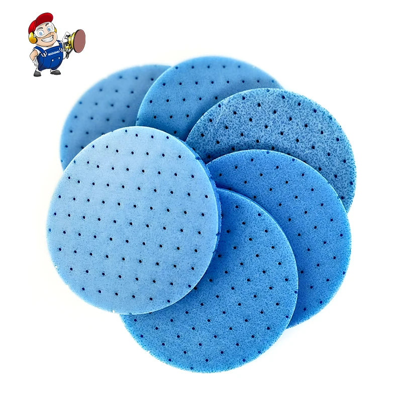 Flexible Abrasive Foam Disc Wet and Dry Sanding Sponges Similar 3M Quantity for Automotive Aviationmarine