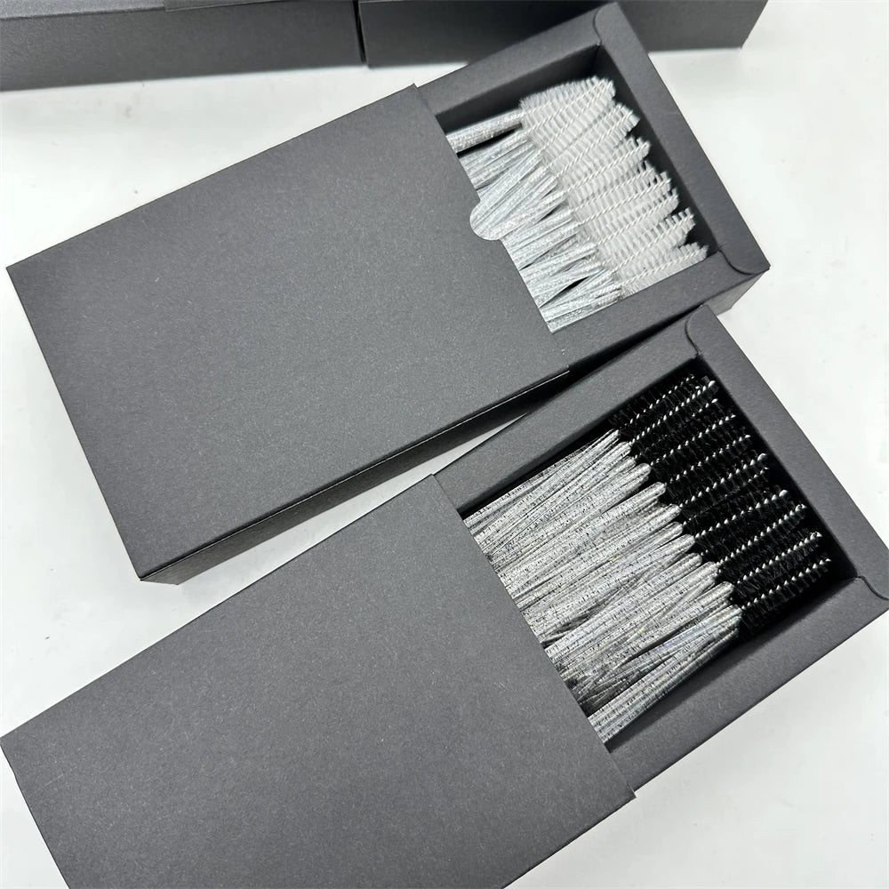 Disposable Leenlash Crystal Eyebrow Lash Shampoo Brushes with Nylon Mascara Wand Applicator High Quality 50 Pieces/Pack