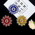 Rhinestone Inlaid Sunflower Decoration AB Color
