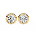 14K Gold Plated Sterling Silver Luxury IGI Certified Moissanite Stud Earrings Excellent Quality for Evening Events Dinner