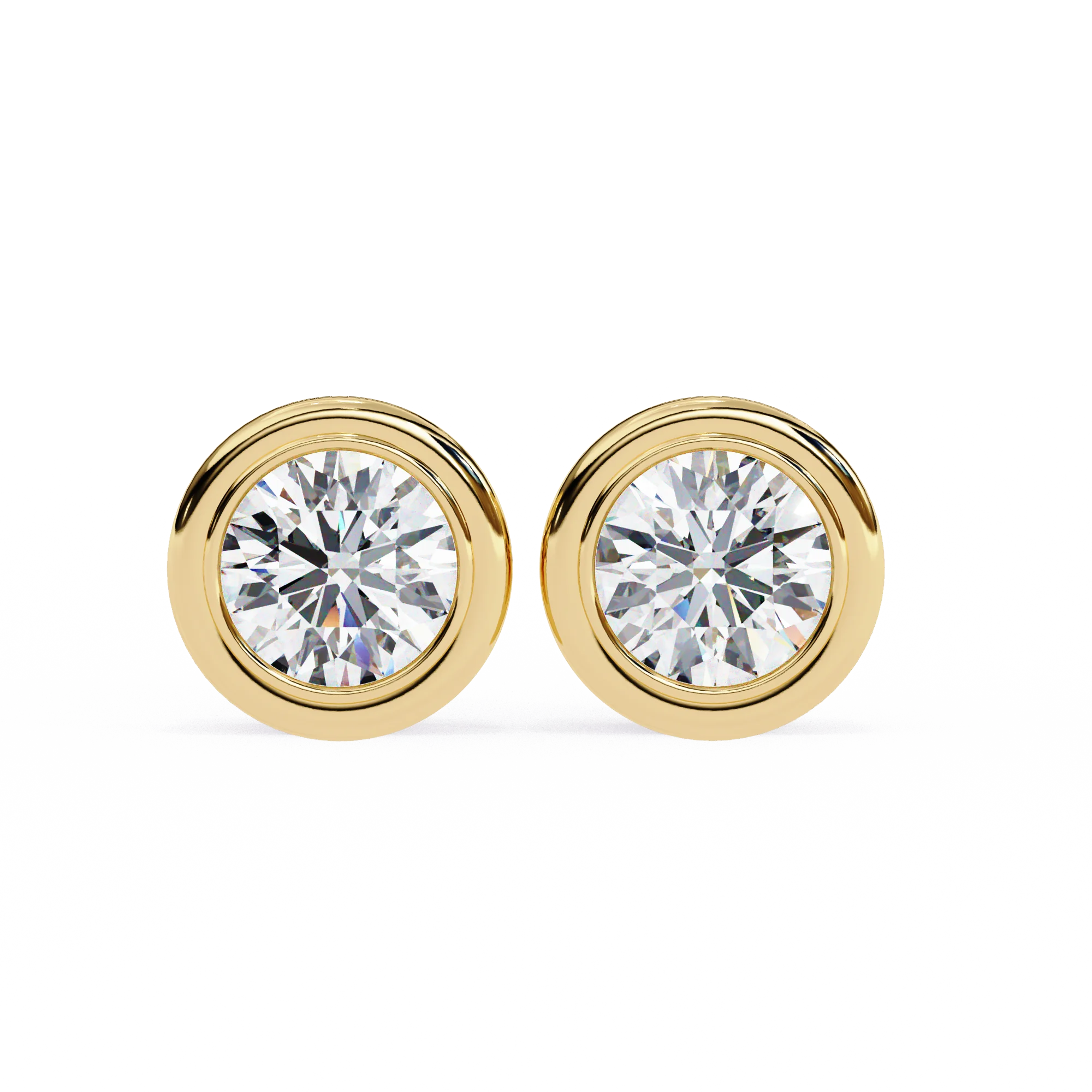 14K Gold Plated Sterling Silver Luxury IGI Certified Moissanite Stud Earrings Excellent Quality for Evening Events Dinner