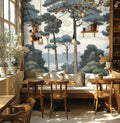 Germany Photo Wallpaper Forest Brown Cream Green Non Woven Vinyl Wall Mural Bedroom Hospital Mall Use Highly Wash-Resistant