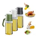 2 in 1 Oil Dispenser 550ml 18.5oz Oil Sprayer Glass Kitchen Cooking Sheen Spray Pot Container Bulk Olive Oil Bottle for Cooking
