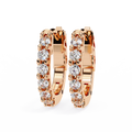 Factory Direct Supplier Lab Grown Diamond Alloy Hoop Stud Earrings with Modern Design Vintage Style IGI Certified