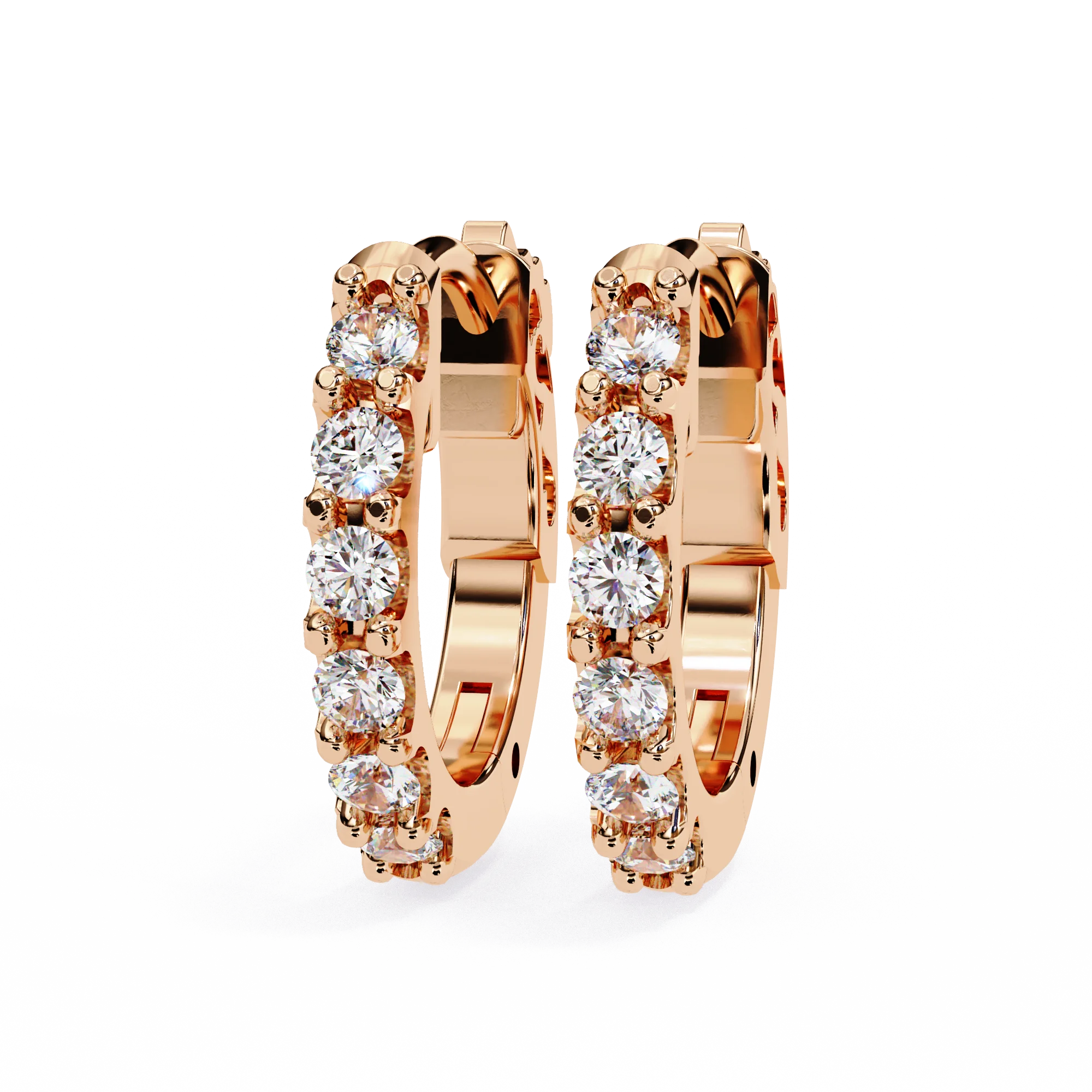 Factory Direct Supplier Lab Grown Diamond Alloy Hoop Stud Earrings with Modern Design Vintage Style IGI Certified