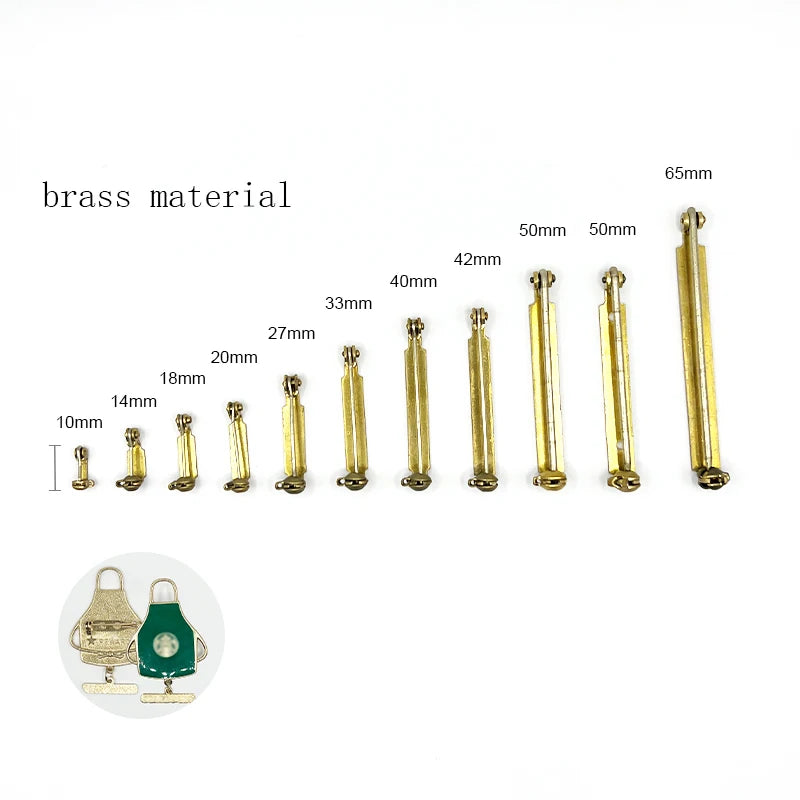 Jewelry Making Secure Catch Locking Pin Badge Accessory Metal Base Safety Bar Pin Brooch Nickel-Free Plating Customizable Pin