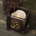 Handmade Stained Glass Candle Cup - Artistic Home Decor & Customizable Gift