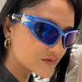 2025 Custom Logo Unique Fashion Star Legs Punk Goggles Sun Glasses UV400 Y2K Cat Eye Sunglasses Men Women