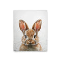 Modern Baby Rabbit Nursery Wall Art-Made in Germany Canvas on Stretcher Frame with Hanging Hook-White & Brown for Wedding