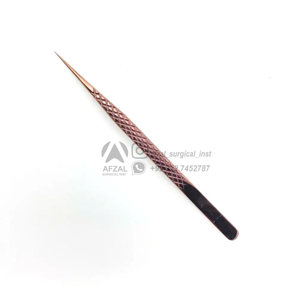 Diamond Grip Lash Tweezers 14cm Stainless Steel Sustainable Eyelash Extensions Tools Sharp Tips Anti-Static Custom Branding