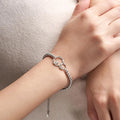 Creative Love Heart Zircon Bracelet Double Rings Horse Owl Butterfly Dragonfly Bracelet Birthday Gifts for Friends Sisters Women