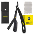 The Straight Razor for Men Barber Straight Edge Razor Kit Premium Single Blade Cutthroat Stainless Steel Blades & Leather Case