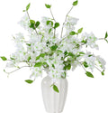 Artificial Flowers Silk Bougainvillea Branches Faux Flowers Vines for Home Garden Wedding Party Floral Arrangement and DIY Decor
