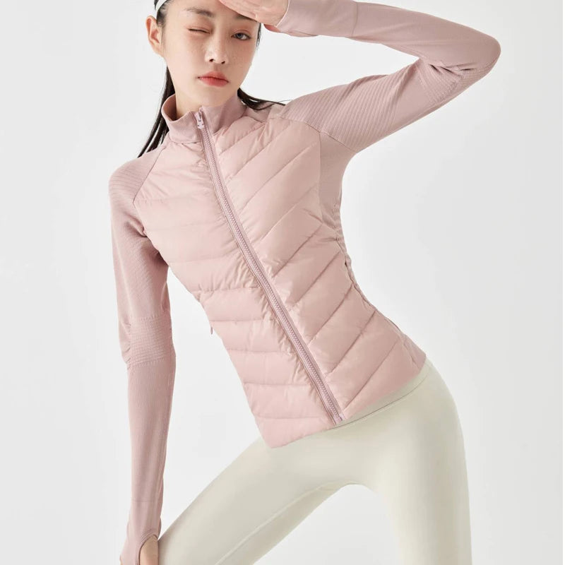 Winter Women Down Jacket Equestrian 90% White Duck Down Filling Females Riding Horse Jackets