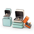 Custom Jewellery Packaging Boxes Ring Pendant Bangle Pu Leather Jewelry Box With Logo