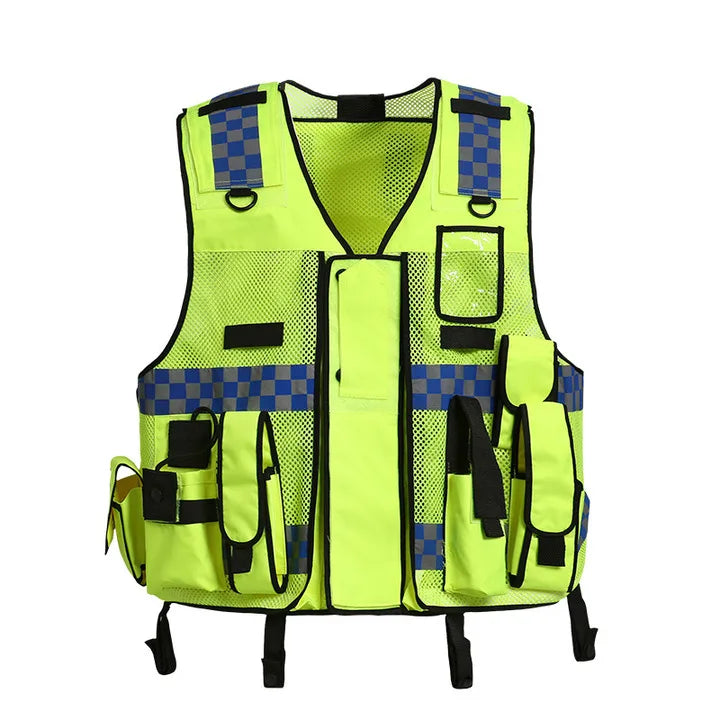 Breathable Safety Vest Reflective Lightweight High Visibility Adjustable Design for Construction and Emergency Safety