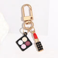 2025 Creative Cake Eye Shadow Dish Mouth Red Sunflower Keychain Headphone Accessories INS Style Pendant Keyring
