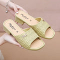 Women's Slide slippers Wholesale PVC Summer Sandals Mid-heel Non-slip Beach Designer Wear for Outdoor Use for Women & Ladies