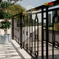 Premium Modern Wrought Iron Railings for Villa Outdoor Balconies Weather-Resistant Custom-Fit Design