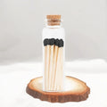 Custom Logo Printed Eco-Friendly Safety Glass Matches in Classic Glass Jar with Striker for Candle Lighting and Gift Use