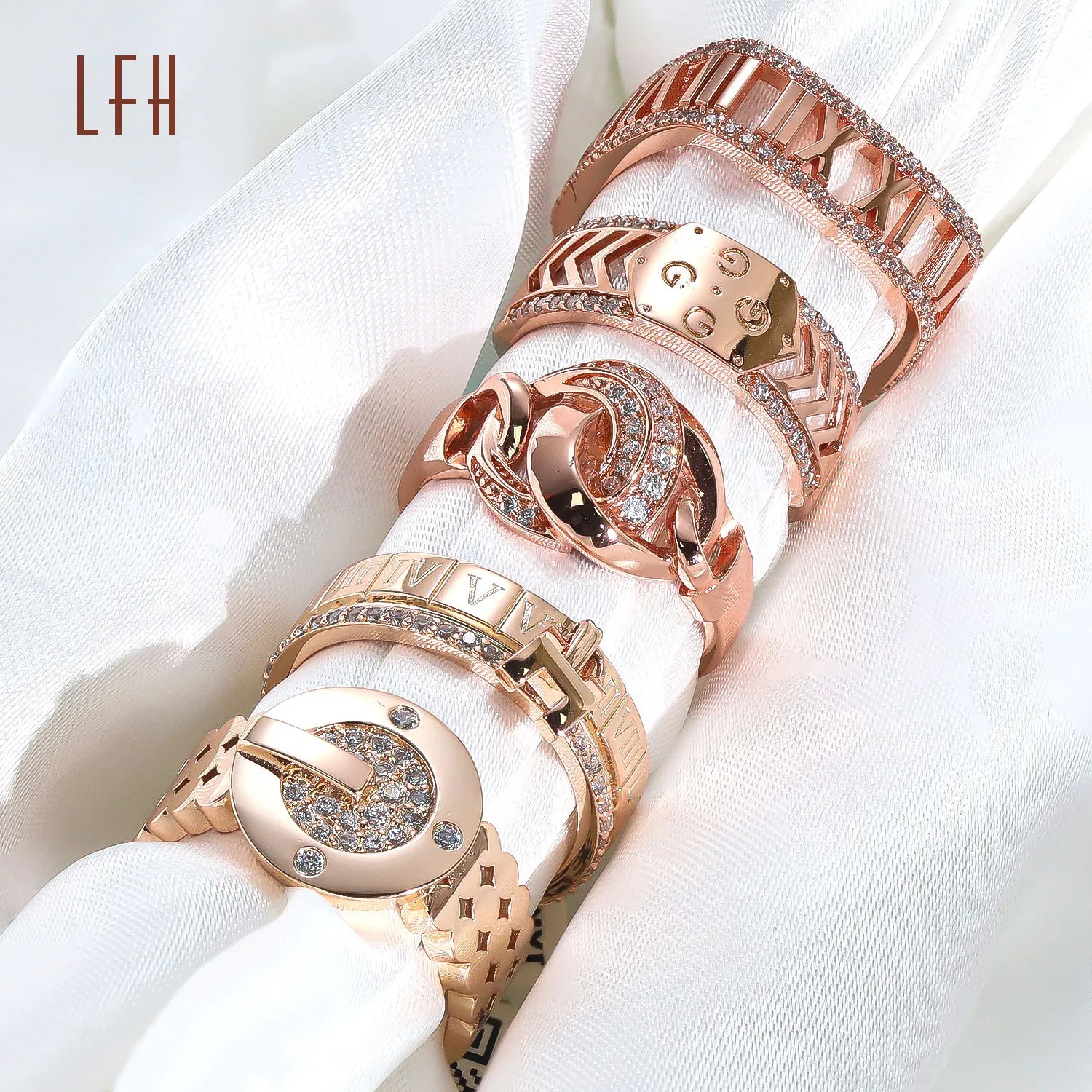 Classic Wedding Rings Gold 18k Couple AU750 Rings Jewelry Women 18k Gold ZIrcon Ring