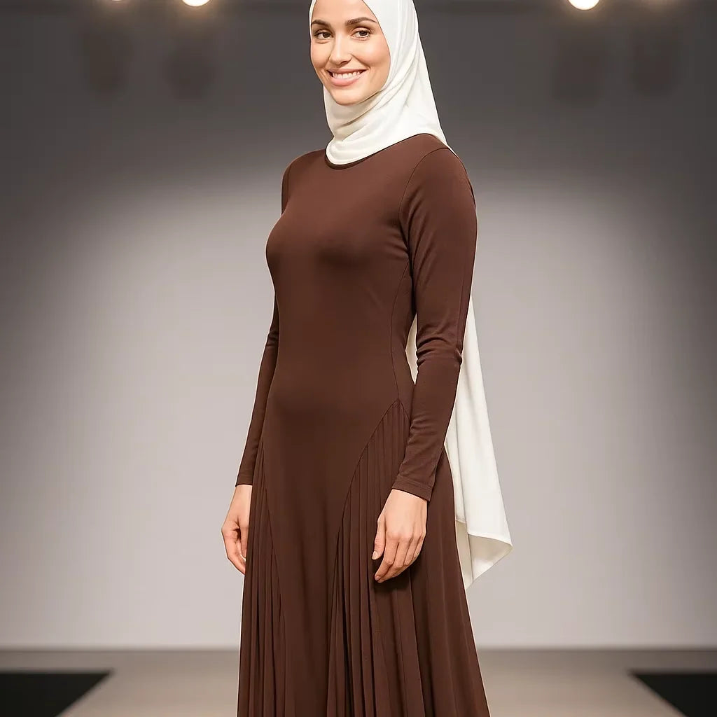 YXD152 2026 Eid Muslim Women Dress Islamic Hijab Traditional Luxury with Basic Style Long Dress Special Texture Design