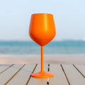 Orange Red Classic 500ml Stainless Steel Wine Glass Not Fragile Not Easy to Break Tall for Party Wedding