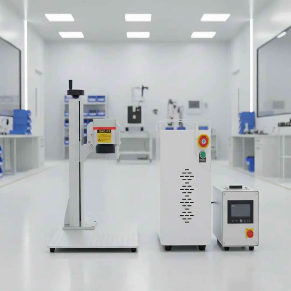 20W 30W 50W 60W 100W Mini Fiber Laser Marking and Engraving Machine for Metal and Plastic Air Cooled 1064nm