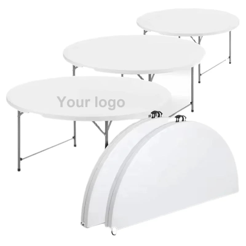 Wholesale 4ft Portable Outdoor Folding HDPE Round Table Modern Design for Events Foldable Outdoor Furniture