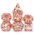 Wholesale Hollow Metal Dice Dragon 7 PCS Polyhedral Die with Metal Gift Tin for DND Dungeons and Dragon Game